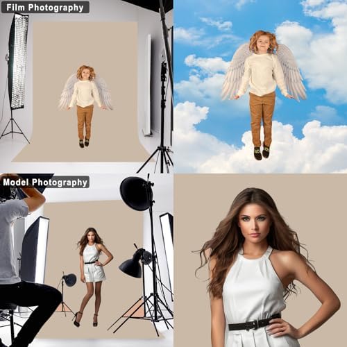 Beige Photography Backdrop for Photoshoot, Fabric, 7x10 FT - Image 4