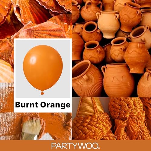 PartyWoo Burnt Orange Balloons 140pcs Different Sizes of 18 12 10 5 Inch Terracotta Rust Fall Color Autumn Boho Balloon Arch Kit Garland for Thanksgiving Halloween Fall Party Decorations Orange-F53 - Image 2