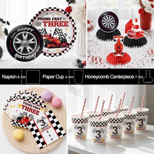 199Pcs Shifting Into 3rd Year Birthday Decorations Tableware Set, 25 Serves - Image 5