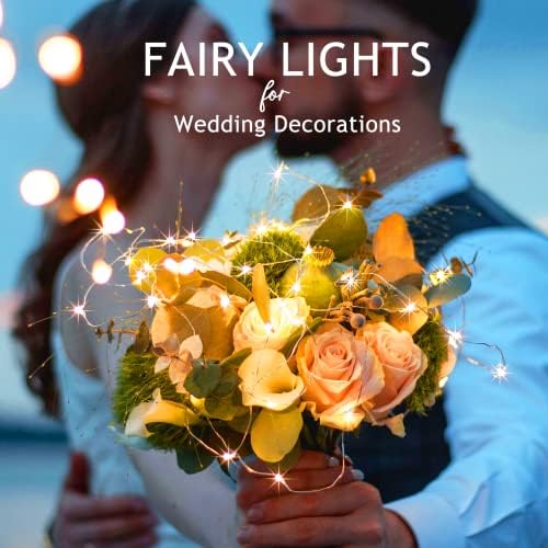 SmilingTown 15 Packs 20 LED Fairy Lights Battery Operated - 6.6FT Silver Copper Wire Waterproof Starry String Light for DIY Party Christmas Costume Wedding Easter Table Decorations (Warm White) - Image 3