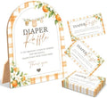 A Little Cutie Baby Shower Games, Orange Diaper Raffle Game, 6x8 Inch Arch Wooden Sign With Stand And 50 Diaper Raffle Tickets, Gender Reveal Party Supplies & Decorations - UC09 by Unknown