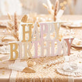 Novabright Happy Birthday Sign, Boho Champagne Gold, No Glitter by Unknown