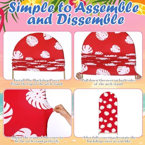 2 Set 6ft 7.2 ft Hawaiian Arch Backdrop Covers - Image 6