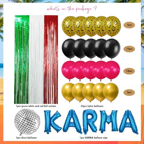 Jersey Shore Themed Birthday Party Decorations, Tropical Beach Background, Cheetah Happy Birthday Banner, Cheetah Tablecloth, Karma Balloons, Fun Party Decor - Image 3
