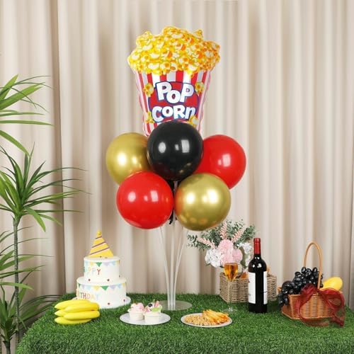 Naozinebi 4 Sets Movie Night Birthday Party Balloons Stand Kit Party Decor - Image 4