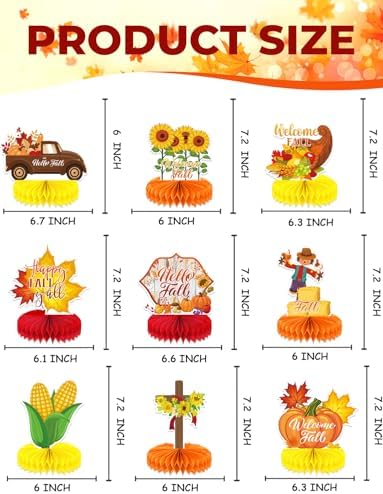 Fall Table Decorations, Thanksgiving Centerpieces for Dinner Table - Image 4