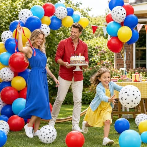 Red Blue Yellow Balloons, Paw Print for Kids Puppy Pet Dog Birthday Party - Image 5