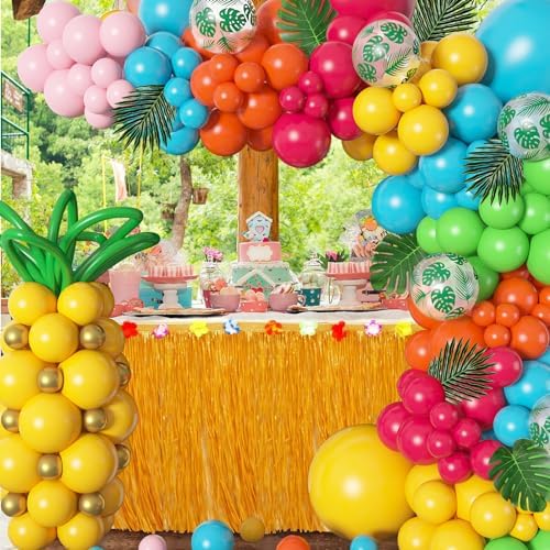 Amandir 165Pcs Tropical Hawaiian Luau Balloon Arch Garland Kit - Image 6