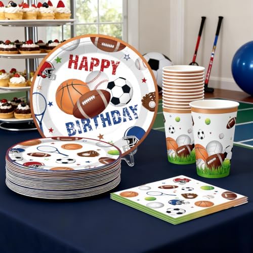 Cocomigo 294pcs Sports Birthday Party Decorations for Boy, Serves 25 - Image 5