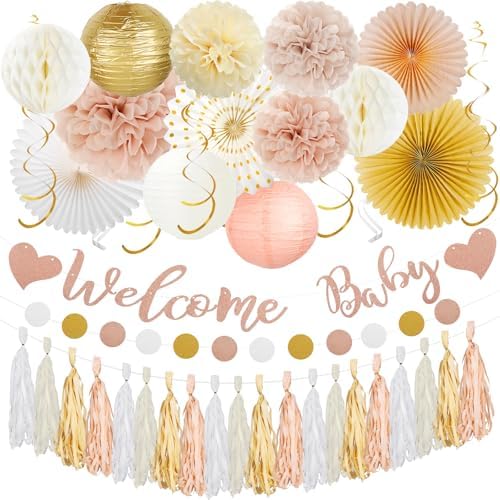 Baby Shower Party Decorations for Girl Fall Baby Shower Decor,41Pcs by Sanchamy