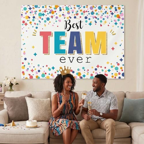 Best Team Ever Backdrop Office Decor 7x5 Ft - Image 4