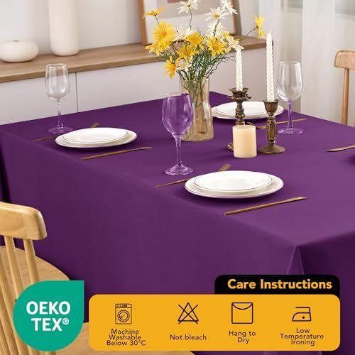 6-Pack Purple Tablecloths for Square Tables, 70 x 70 Inches - Image 7