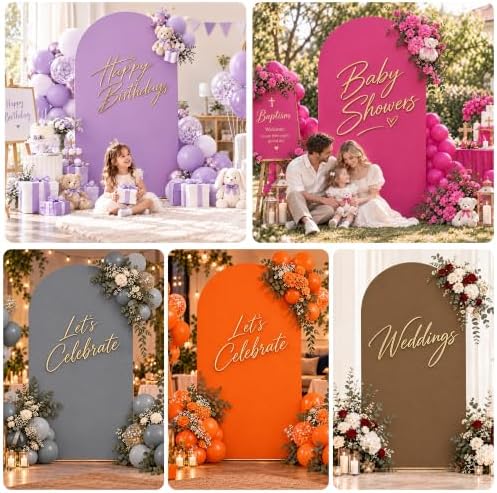 6FT Wedding Arch Cover – Stretchy Spandex Fabric Backdrop for Arch Stand - Image 2