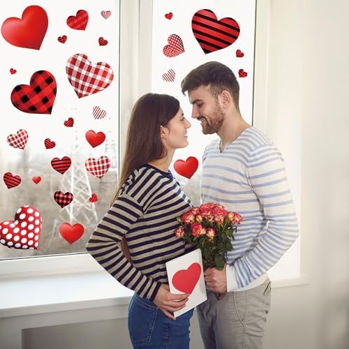 Valentines Day Decorations Window Clings, 9 Sheets, Resuable - Image 2