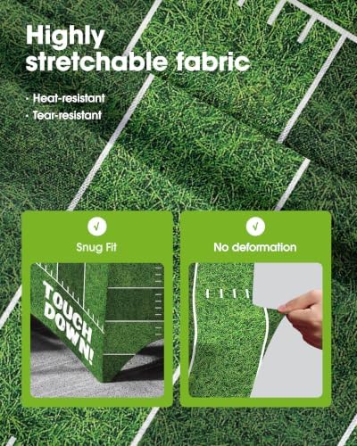 Pureegg Football Party Decorations Spandex Tablecloth 6ft - 2 Pack - Image 3