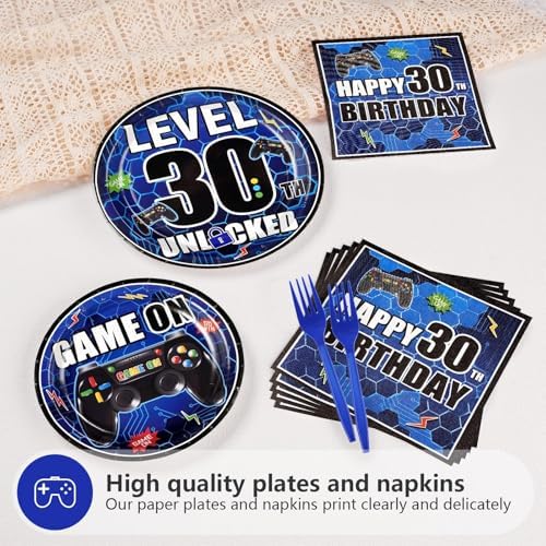 Grencian 96Pcs 30th Birthday Video Game Party Decoration, Serve 24 - Image 3