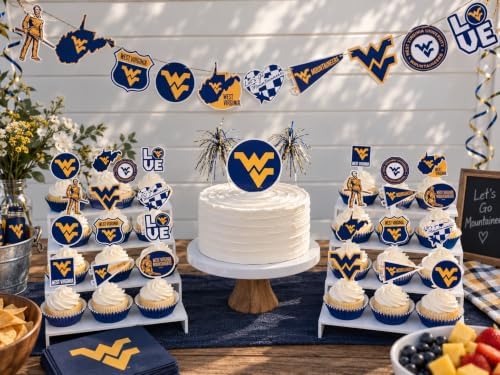 WVU Party Supplies West Virginia Decorations Mountaineers Party Decor 42 Pc - Image 2
