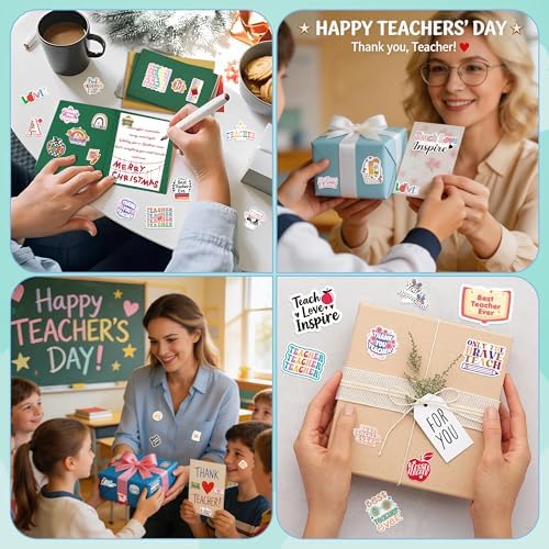 Teacher Appreciation Gifts – 100 PCS Funny Teacher Stickers | Teacher Appreciation Decorations - Teacher Must Haves Supplies Stuff Essentials Games Toys Gifts for School Classroom Students - Image 4