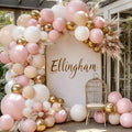 Pink White and Gold Balloon Arch Kit 144 Pcs by Vanjehou