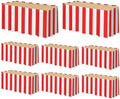 durony 8 Packs Red and White Striped Table Skirt Circus Theme Party Supplies Carnival Table Skirt for Carnival Home Party Decoration, 165 x 30 Inches by durony