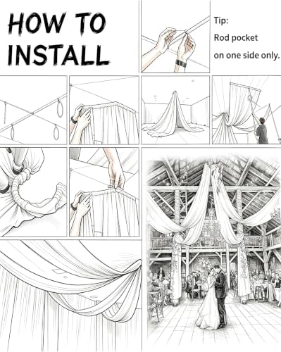50ftx30ft Beige Ceiling Drapes for Wedding Parties - Image 4