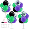 TONIFUL 4 Black Purple Green Balloon Stand Balloon Centerpieces for Table by TONIFUL