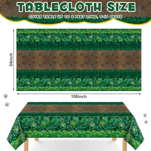 NatNarr 3 Pack Forest Path Tablecloths, Safari Jungle Table Cover - Image 2