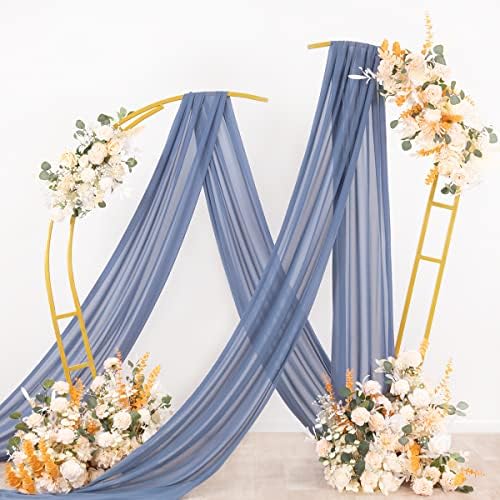 Wedding Arch Draping Fabric Sheer Chiffon Curtain Drape Wedding Party Decor - Image 4
