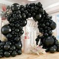 412pcs Black Balloons 18 12 10 5 Inch Black Balloon Garland Arch Kit Different Sizes Matte Latex Balloons for Baby Shower Birthday Wedding Party Decorations by PAXILE