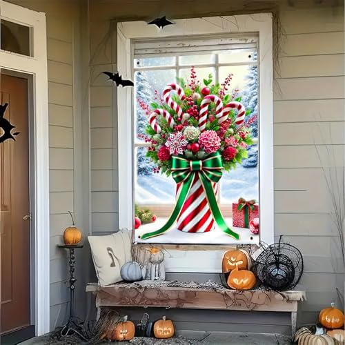 BlissYard Xmas Holiday Window Cover Banner 32x47 Inch Polyester - Image 7