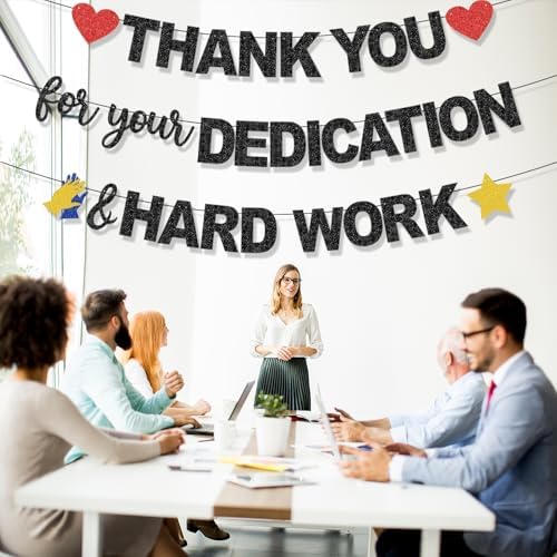 We Appreciate You Thank You for All You Do Banner, Thank You for You Dedication Hard Work Appreciation Party Decorations for Teacher Employee Staff Doctors Nurse Volunteer Soldier, Appreciation Week Office Party Decorations - Image 2