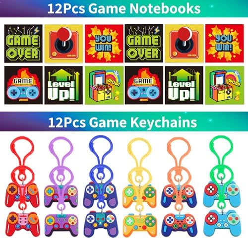 PLOUGVI 320PCS Video Game Party Favors for Kids-Including Goodie Bags, Glasses, Straws, Bubble Wands, Stickers, Cake Toppers, Tattoos & More-Perfect for Theme Party Decorations & Piñata Fillers - Image 5