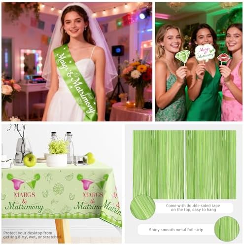 cocomigo 264pcs Margs and Matrimony Bachelorette Party Set, for 25 Guests - Image 5