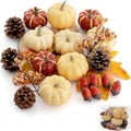 Artgar Pumpkin Decor Set, 23 PCS Fall Harvest Bowl Filler Decorations by ArtgarArtificialPlantDecorations
