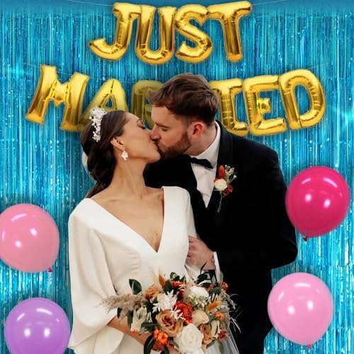 3 Pack 3.28ft x 6.56ft Light Blue Metallic Tinsel Foil Fringe Curtains, Photo Booth Backdrop Party Decorations for Birthday Wedding Baby Shower Graduation Bachelorette New Years - Image 4