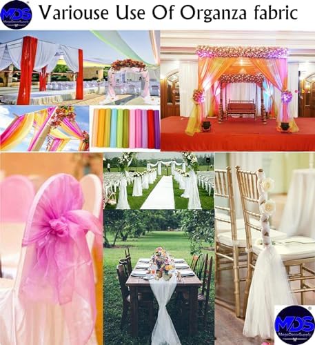 15 Yard Organza Fabric 44" Wide for Wedding Event Décor - Black - Image 6