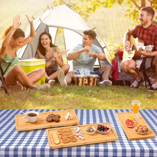 GEHE Natural Bamboo Cupcake Stand, Foldable 3 Tier Cupcake Display Stand Tower, Dessert Table Serving Tray for Birthday/Wedding/Christmas/Party, Charcuterie Boards - Image 6