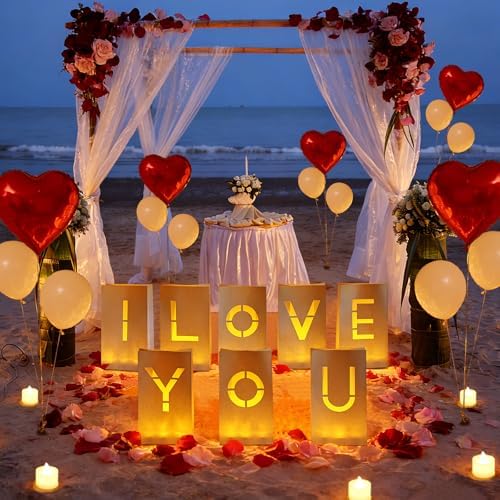 I Love You Light Up Letters, Proposal Decorations - Image 4