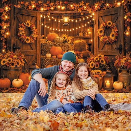 12x10ft Fall Backdrops for Photography Rustic Harvest Thanksgiving Backdrop - Image 2