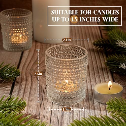 36 Pack Votive Candle Holders, Clear Tealight Candle Holder for Centerpiece - Image 2