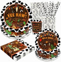 Recheel Cowboy Party Decorations Plates Set, Western Themed Party Supplies by Recheel