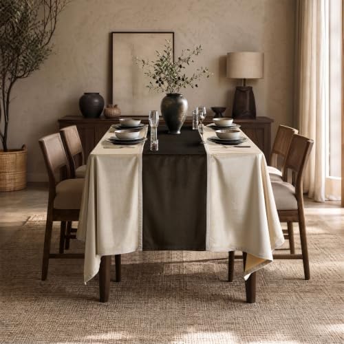 Luxury Beige Velvet Rectangle Tablecloth: Vintage Champagne Table Cloth - Image 6