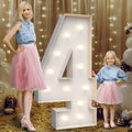 4FT Light Up Marquee Number 4- Large Foam Board Mosaic Kit by Teebloom