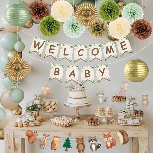 Kriyokiaa Woodland Baby Shower Decorations, 15 Pcs Party Set - Image 2