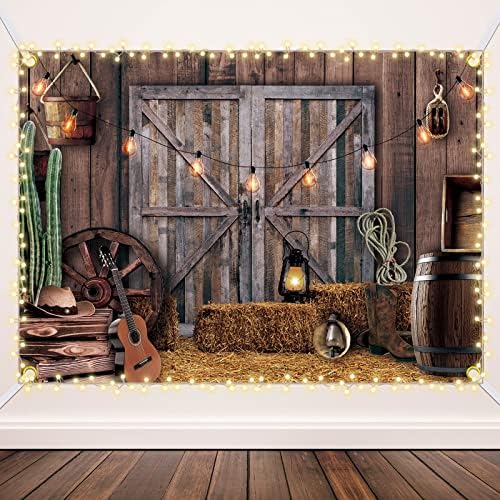 Moukeren 6.6 x 9.2 ft Western Party Backdrop Wild West Cowboy Decoration by Moukeren