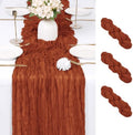 3 Pack Terracotta Cheesecloth Table Runner 17x108 Inch Semi Sheer Boho Gauze Cheese Cloth Fabric Table Runners Table Decor for Wedding Party Baby Shower Birthday Home Decor Garden Farmhouse by Unknown