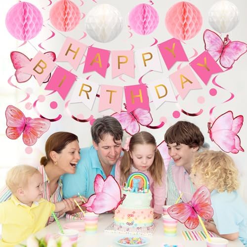 meowtastic Birthday Decorations Happy Birthday Banner with Honeycomb Balls - Image 4