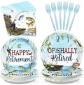 Grencian 96 Pcs Ofishally Retirement Party Decorations,Serves 24 by Grencian