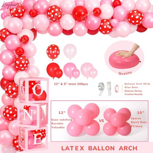 Kriyokiaa Berry First Birthday Decorations, Strawberry Party Kit - Image 3