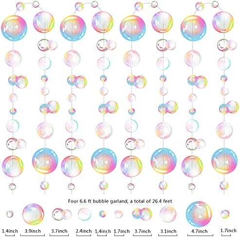 Transparent Bubble Garland Party Streamers Mermaid Party Decoration,Colored - Image 2